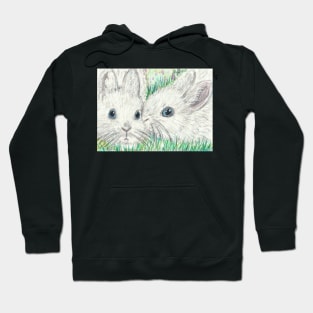 white bunnies Hoodie